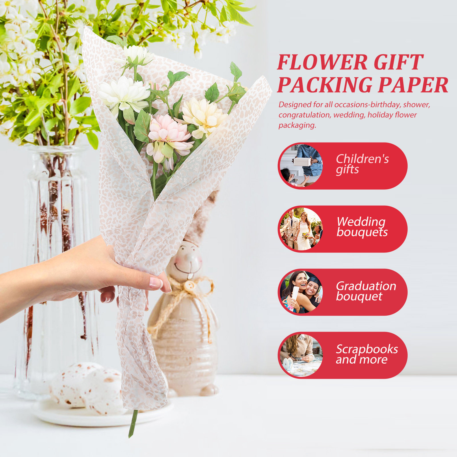 Flower Supply - ورق تغليف الزهور، ورق حرف يدوية