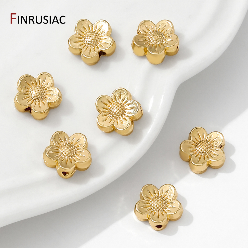 14K مطلية بالذهب النحاس زهرة خ - مراجعة Flower Supply وسعره